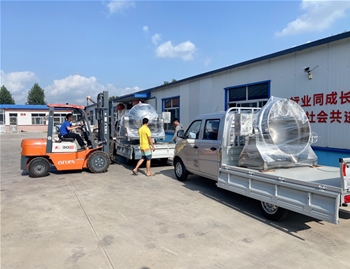 700L立式電加熱夾層鍋1臺(tái)，400L可傾電加熱夾層鍋2臺(tái)，發(fā)往河南周口